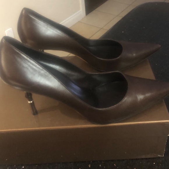 Gucci Bamboo Heel Pumps - cocoa colour -Size 11 - Picture 3 of 6